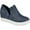 Blue, variant on Womens Cardi Round Toe Slip On Wedge Sneakers, Widths Available