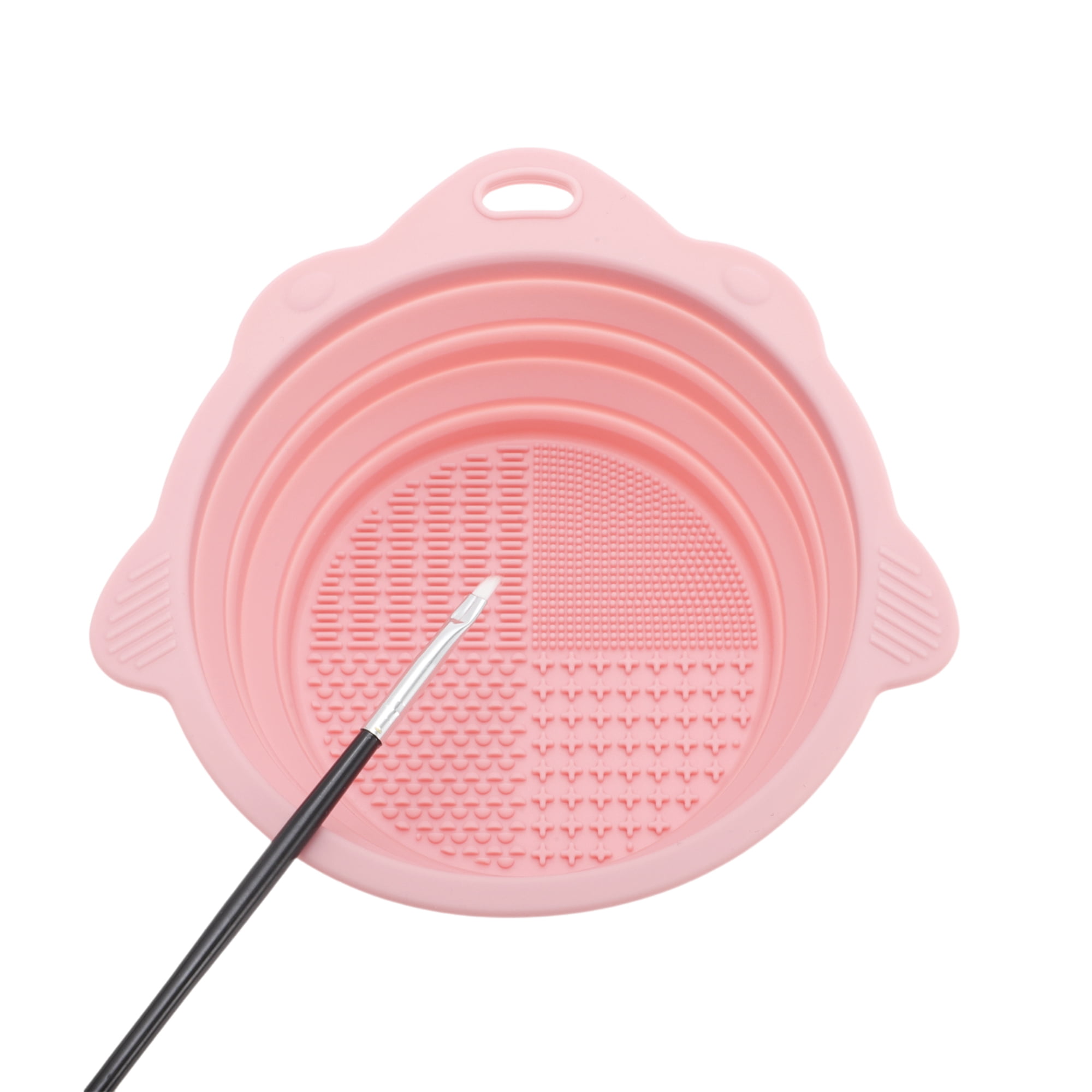 Unique Bargains Portable Foldable Makeup Brush Cleaner for Quick Cleaning Pink