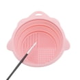 thumbnail image 4 of Unique Bargains Portable Foldable Makeup Brush Cleaner for Quick Cleaning Pink, 4 of 5