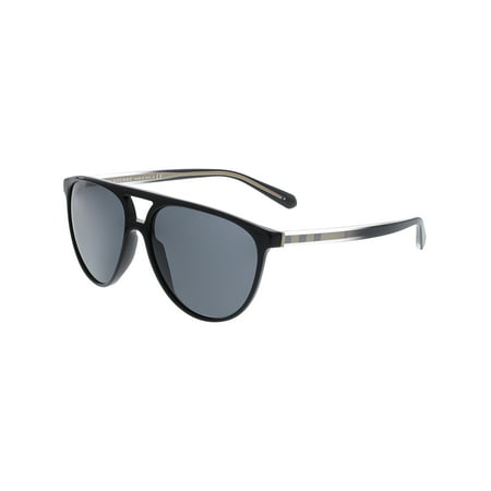 Burberry Men's Mirrored BE4254-300187-58 Black Aviator Sunglasses