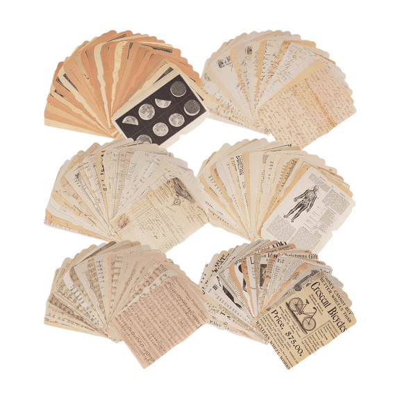 150 Sheets Craft Paper, 6 Styles Craft Supplies, Arts & Crafts Vintage Scrapbook Paper for Dark Academia Decor, Journaling, and Collage Kit