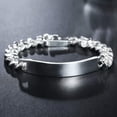 thumbnail image 4 of EOEMY 925 Silver Men Jewelry Fashion Solid 10mm Beautiful Noble Chain Bracelet Wedding, 4 of 4