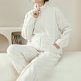 thumbnail image 4 of Giftesty Womens Winter Clothes Women's Warm Plush Thickened Pajama Set Zipper Pocket Home Suit Set, 4 of 6