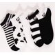 thumbnail image 1 of Calcetines cortos de verano para mujer, calcetines náuticos de caña baja con dibujos animados en blanco y negro, calcetines casuales para mujer, calcetines bajos transpirables de moda, 1 of 6