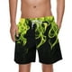 thumbnail image 2 of Pantalones Cortos de Cintura Elástica para Hombre con Bolsillos Pantalones Cortos de Longitud de Rodilla con Impresión de Llama, Pantalones de Playa Casuales con Cordón Elástico, 2 of 7