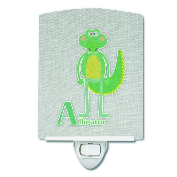 Alphabet A for Alligator Ceramic Night Light