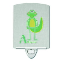 Alphabet A for Alligator Ceramic Night Light