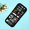 thumbnail image 4 of JAYWAYNE Home Sewing Kit - 70-Piece Portable Sewing Supplies with Thread, Scissors, Needles, Tape Measure, Thimble for Beginners & DIY Repairs (Black), 4 of 6