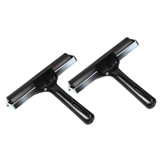 Rodillo de tinta Brayer de goma de 2 piezas, rodillo de impresión de diseño ergonómico y plano para 15 centímetros