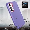 thumbnail image 3 of Galaxy S23 Plus Case S23+ Case for Samsung Galaxy S23 Plus Case Military Drop Shockproof Armor Heavy Duty Rugged 3 in 1 Protection Cover for Galaxy S23 Plus Phone Case (Purple+Rose Red), 3 of 14