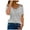 Gray, variant on QLEICOM Women Plus Size Summer Hollow Out T-Shirt Lace Splicing V-Neck Short Sleeve Strapless Loose Tunic Tops Blouses Tees Shirts Pink 3XL, US Size:14