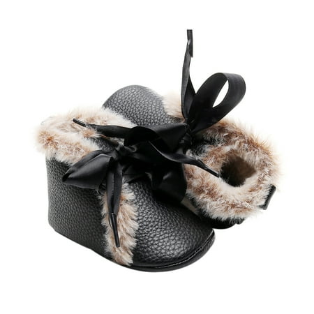 

Newborn Baby Girls Warm Winter Snow Boots Toddler Soft Sole Anti-Slip Infant Prewalker Nursling Crib Shoes