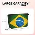 thumbnail image 3 of Brazilian Flag Travel Handbag Leather Purse Organizer Tidy Bag Purse Toiletry Clutch For Women, 3 of 7