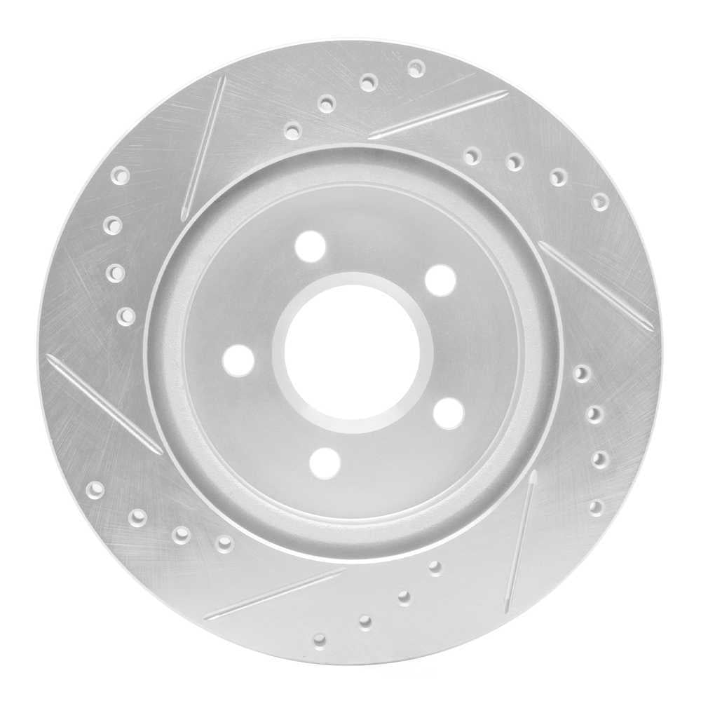 Dynamic Friction Company 631-54046R DFC Brake Rotor - Drilled And Slotted - Silver