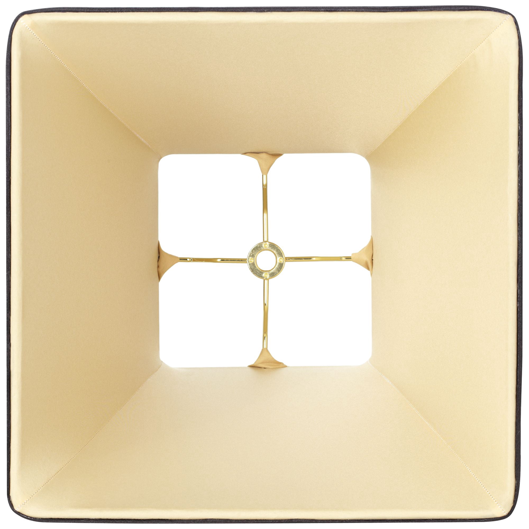 Springcrest Collection Set of 2 Square Lamp Shades Bavarian Black Small 5.25" Top x 10" Bottom x 9.5 Slant Spider Replacement Harp and Finial Fitting