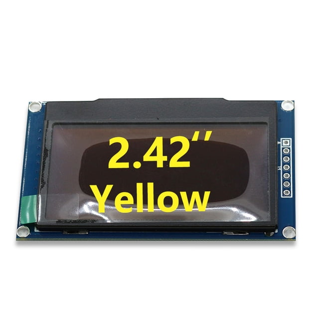 Methold Módulo OLED SSD1309 Módulos de pantalla con autoiluminación Pantalla portátil de sobremesa Ajuste práctico Pantallas LED pequeñas Electrónica Amarillo 7 pines
