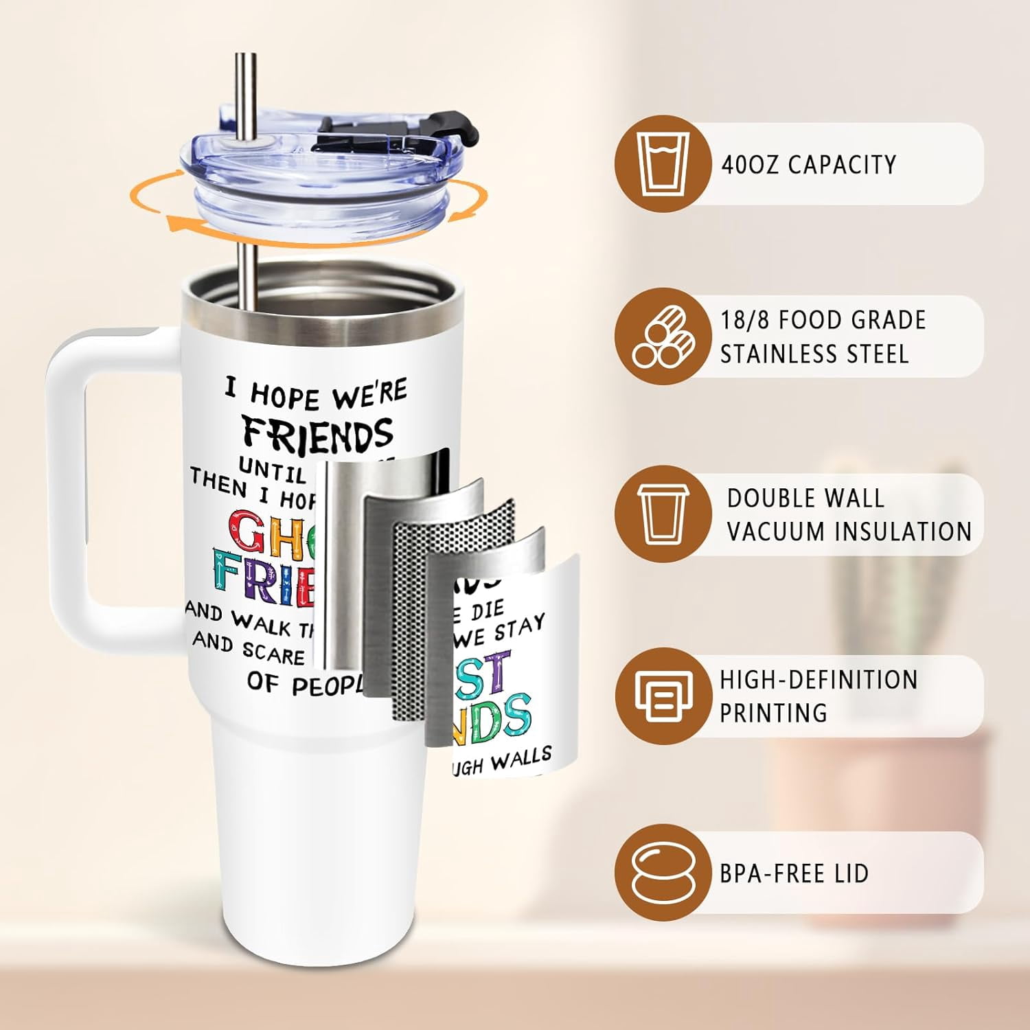 Niece Gifts from Auntie, Birthday Tumbler for Women, Christmas Graduation Gift for Nieces Adult, To My Niece, 40 Oz Tumbler with Handle Lids and Straw Christmas Gifts, 1PCS
