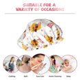 thumbnail image 6 of Kdxio Cute Duck Print Shower Cap for Women,Elastic and Reusable,Double Waterproof Layers Bathing Hat, 6 of 6