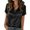 Black, variant on ClodeEU Women's Satin Collared Button Down Short Sleeve Blouse, Solid Color Casual Summer Shirt Black,Women's Plus L