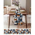 thumbnail image 4 of Table Runner 90 Inches Long for Kitchen Dining, Navy Blue Dresser Scarf Farmhouse, Dining Table Decorations for Wedding/Parties, Middle Century Modern Geometric Abstract Art 13 x 90 In, 4 of 9