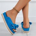 thumbnail image 1 of KBODIU Women's Comfort Slides Thick Soled Sandals Bow Fish Mouth Slippers Blue 39, 1 of 4