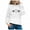 White, variant on Women Hoodies Clearance Women Print Long Sleeve Casual Hooded Casual Pullover Top Blouse