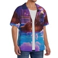 thumbnail image 2 of Honeii Capybara Bathtub Fun for Men's Short-Sleeved Button-Up Collared Shirt Featuring A Pocket, Perfect for Beach Vacations, And Travel Adventures.-, 2 of 5