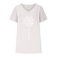 thumbnail image 4 of Blouses à Manches Courtes pour Femmes Été Sexy Mode Imprimée Col en V Régulier Haut Blouse Manches Courtes Sexy Hauts d'Été pour Femmes Hauts d'Été pour Femmes Tendance Hauts à Manches Courtes pour Femmes, 4 of 6