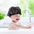 thumbnail image 4 of OULII Adjustable Sleeping Bonnet Black Polyester 1Set Keep Hair Clean For Kids Sleeping, 4 of 8