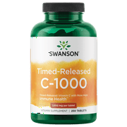 Swanson Timed-Release Vitamin C with Rose Hips Tablets, 1,000 mg, 250 Count