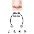 thumbnail image 3 of Anillos de Nariz Moda Herradura Magnética Sunnimix Plata, 3 of 6