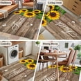 thumbnail image 5 of Hallway Runner Rugs 2.7x5 Ft, Spring Sunflowers Non Slip Area Rugs for Kitchen Bedroom Entryway, Country Farmhouse Brown Wooden Plank Washable Carpet Runner Rug Floor Mats for Bedroom Home Decor, 5 of 8