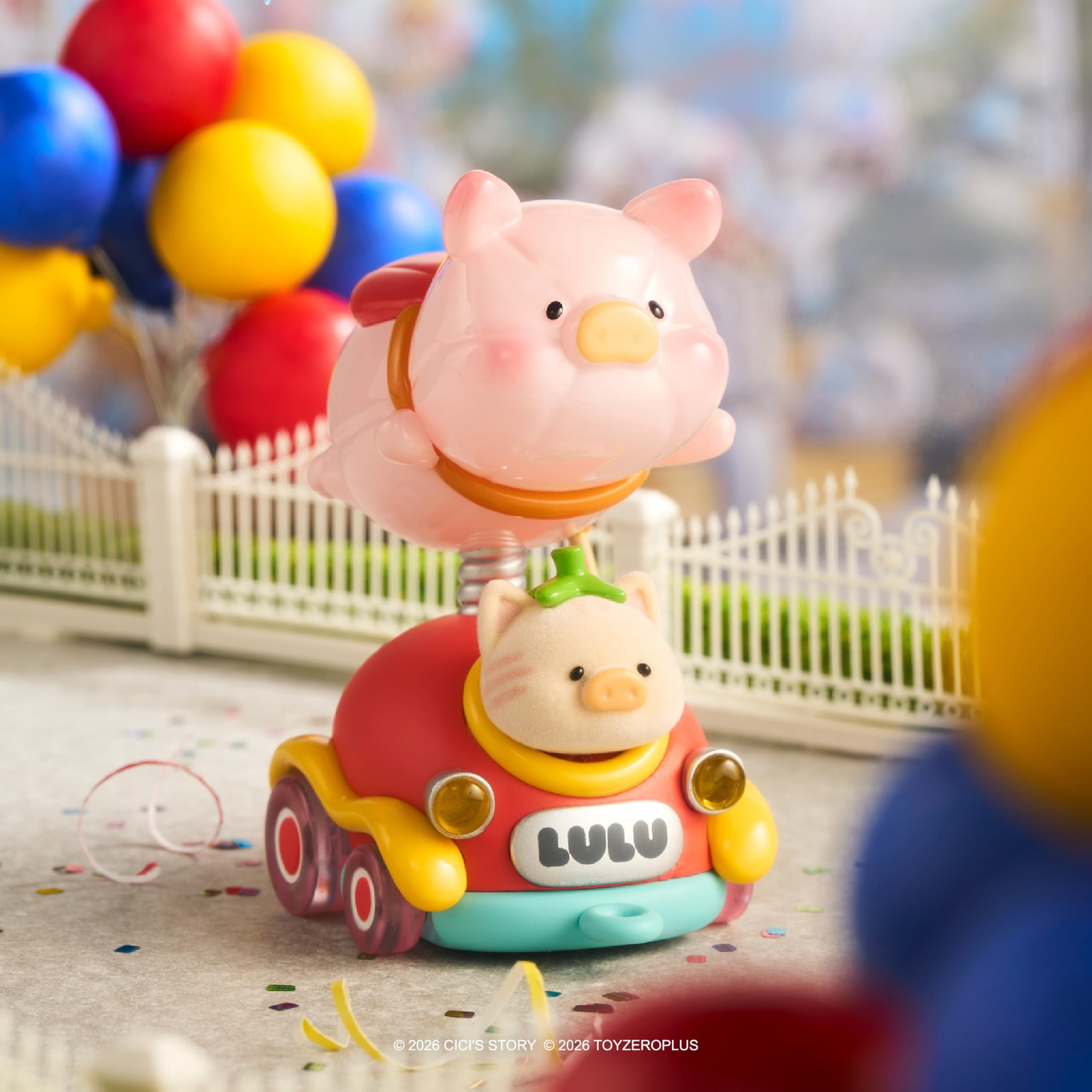 TOYZERO + Lulu The Piggy Blind Box Figures - LuLuLand Series Blind Boxes Cute Animal Figurines Mystery Box Collectibles Home Decorations Holiday Birthday Gifts, Single Box
