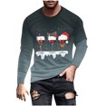 thumbnail image 2 of Blusas y camisas de manga larga y cuello redondo para hombre, camisetas casuales con estampado de moda y cuello redondo, blusas de licra de manga corta para hombre., 2 of 5