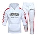 thumbnail image 2 of Gran oferta, chándal para hombre, conjunto de sudaderas con capucha informales con estampado de Brooklyn, traje deportivo para correr, ropa cálida para otoño e invierno, 2 of 3