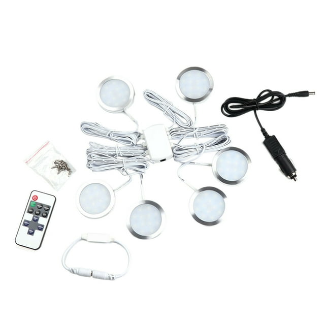 TFixol6 Pack Interior LED Spot Lights 12V LED Recessed Downlight 6000K White, 240 LM Ceiling Fixture, Dimmable Replacement For VW T4 T5 Camper Van Caravan Motorhome Light