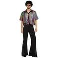 thumbnail image 3 of FYEGRE Men's Disco Performance Outfit Classic Retro Shiny Jumpsuit Elegant Court Style For Stage Show Party Wear Multicolour XXXL, 3 of 4