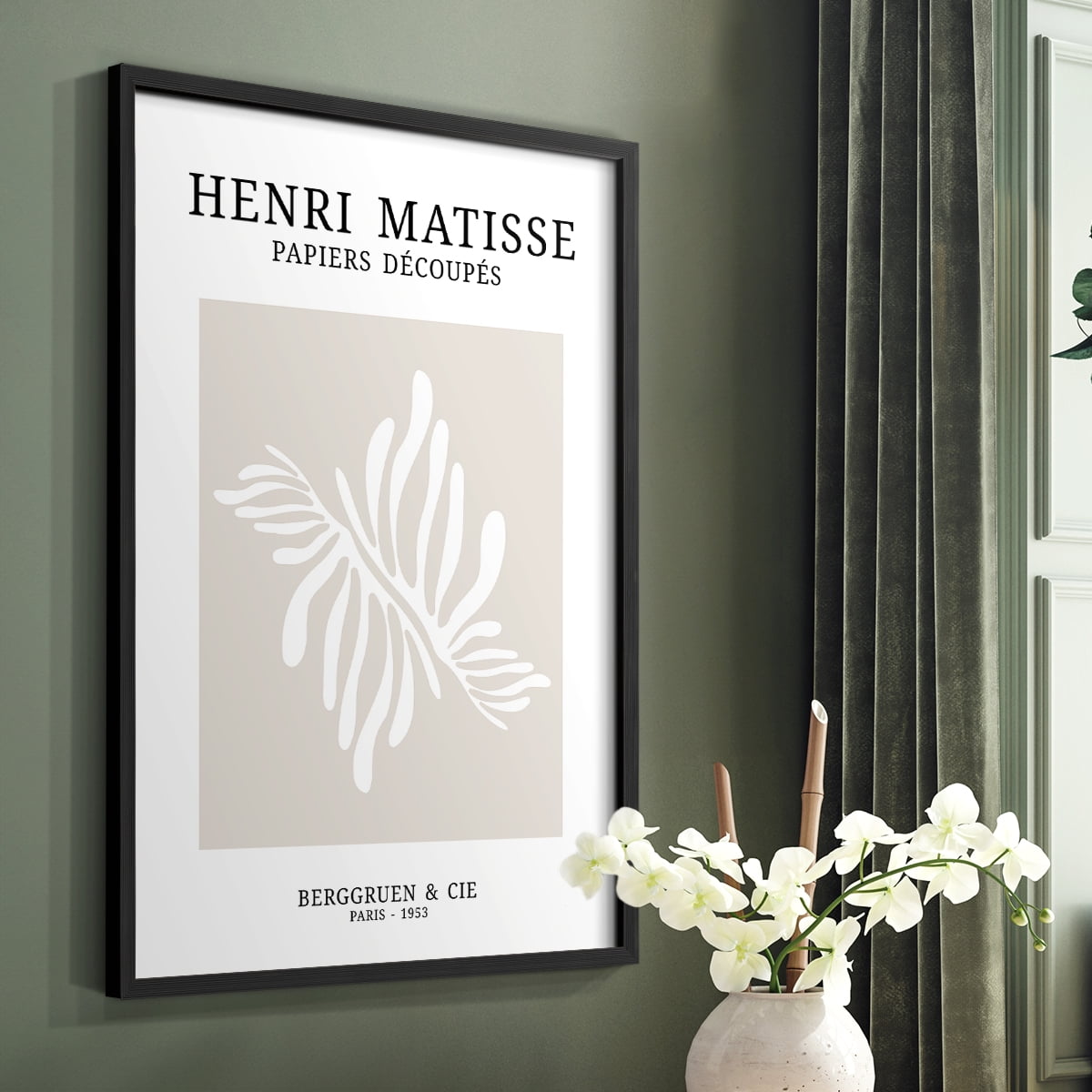 Matisse CDX in Black Solid Wood Framed Print No Nail Hanging