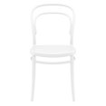 thumbnail image 2 of 33.5" White Patio Armless Stackable Dining Chair, 2 of 8