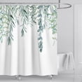 thumbnail image 2 of Shower Curtain for Bathroom Tropical Leaves Plant Pattern Shower Curtain Waterproof Polyester Fabric Bath Curtain 71''''×71'''' (A), 2 of 3