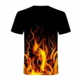 thumbnail image 3 of APEXFWDT Mens Casual Short Sleeve TShirt Summer Flame Print Crewneck Workout Tops Regular Fit Basic Tee TShirt, 3 of 6