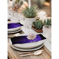 thumbnail image 5 of Purple Fruit Cloth Napkins Set of 6 Reusable Dinner Napkins, Modern Minimalist Decor Black Background Cocktail Napkin Washable Table Napkins for Wedding/Holiday Party/Baby Shower 20"x20", 5 of 7