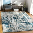 thumbnail image 6 of Hauteloom Larne Living Room, Bedroom Area Rug - Contemporary - Light Blue, Navy, Gray - 6'7" x 9'6", 6 of 10