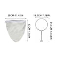 thumbnail image 3 of Vacemry Strainer Bag, Removable Fine Mesh Filter Bag With Steel Ring And Handle For Kitchen Cooking Brewing, Reusable For Tea Coffee Milk Soy Milk, Home Use Strainer, 3 of 5