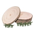 thumbnail image 1 of Juego de (4) Rodajas de Madera de 8 A 9 Pulgadas, Rodajas de Madera para Centros de Mesa, para Mesas, Círculos de Madera para Bodas Rústicas, Manualidades de Bricolaje, 1 of 5