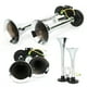thumbnail image 5 of Bocina neumática para automóvil, 130dB 12V/24V ABS Metal Universal Bocina de aire neumática para automóvil Trompeta doble para tren Auto Camión Camión, 5 of 14