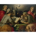 thumbnail image 2 of Frans Floris 24x19 Black Ornate Framed Double Matted Museum Art Print Titled: The Four Evangelists, 2 of 5