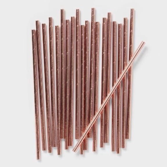 20ct Paper Straws Rose gold - Spritz