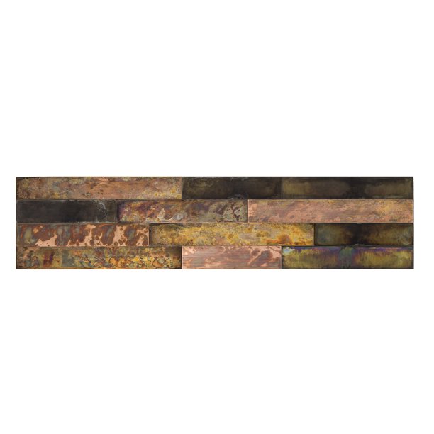Aspect Peel & Stick Distressed Metal Panel (23.6" x 5.9" Panel, Bronze Relic)
