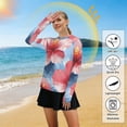 thumbnail image 2 of Hibiscus Bloom Women UPF 50+ UV Shirts Long Sleeve with Thumb Holes Workout Sun Shirt Quick Dry Athletic Hiking Tops, 2 of 6